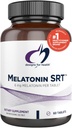 Designs for Health Time Release Melatonin SRT - Melatonin Supplement for Sleep - Sleep Supplement for Adults, 6mg Por Tablet - Vegan + Non-GMO (60 Tablets)