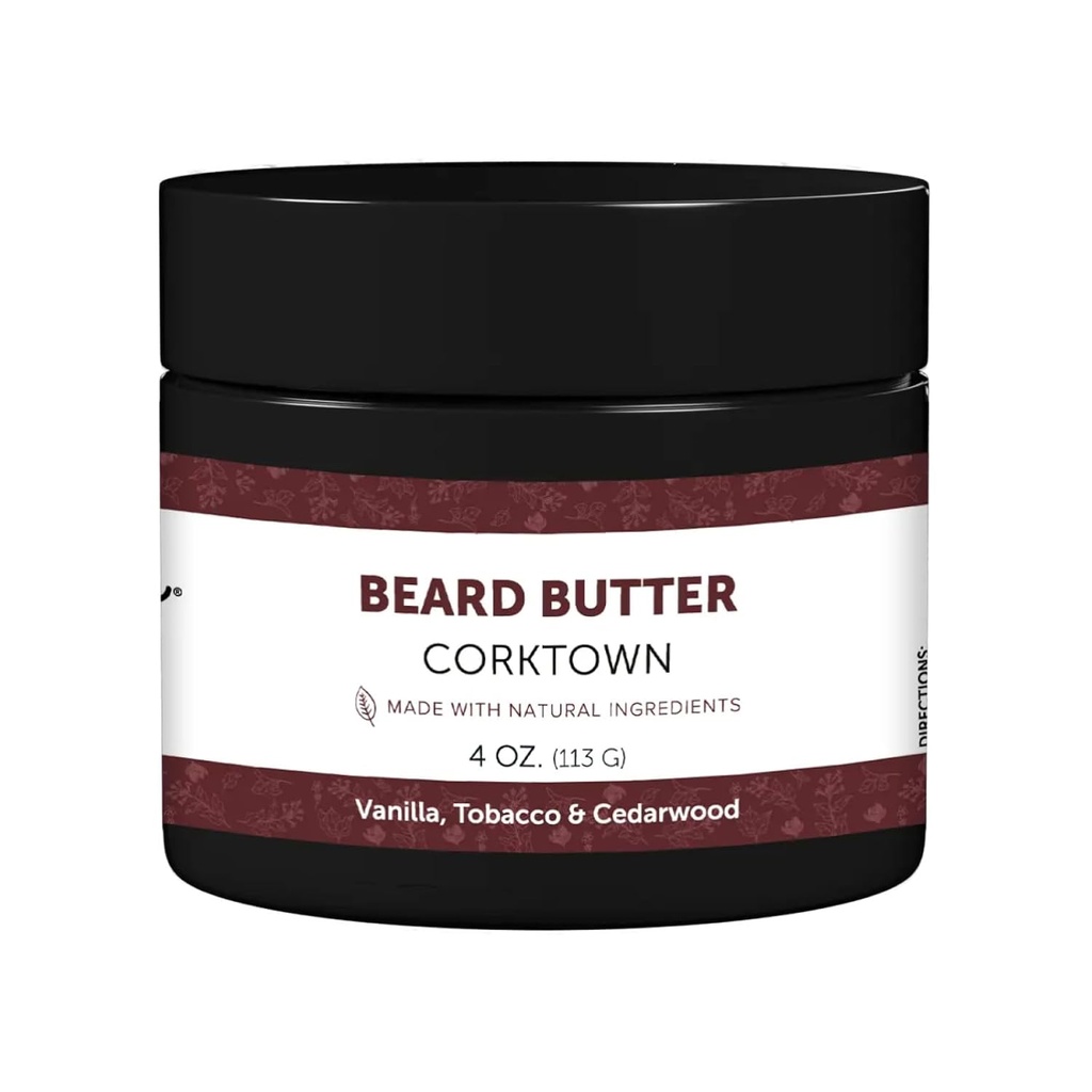 Detroit Grooming Co. Butter de barba para hombres ¦ Softens, Thickens & Hidratas con aceite de girasol " Mantequilla de manteca  durable Corktown Scent, 4oz