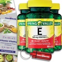 Elección Bundle Spring Valley Vitamin E Heart Health Dietary Supplement Softgels 180 mg (400 UI) 100 CT 3 pk (300 Total) + “Vitamin Vitality” Guide " Keychain Pill Container (5 Items)!