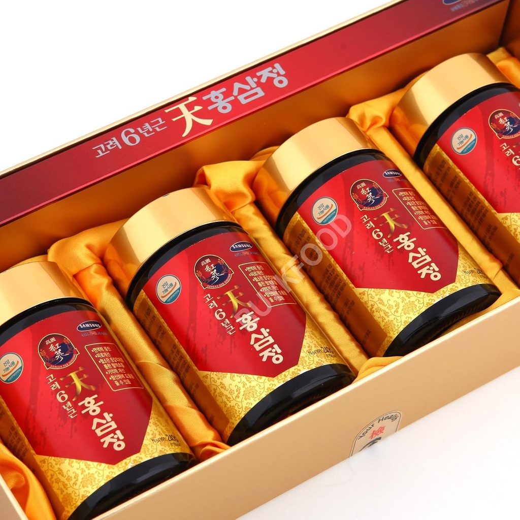 Coreano 6 años Root Red Ginseng Gold Extract, 240g(8.5oz) X 4ea, Saponin, Panax