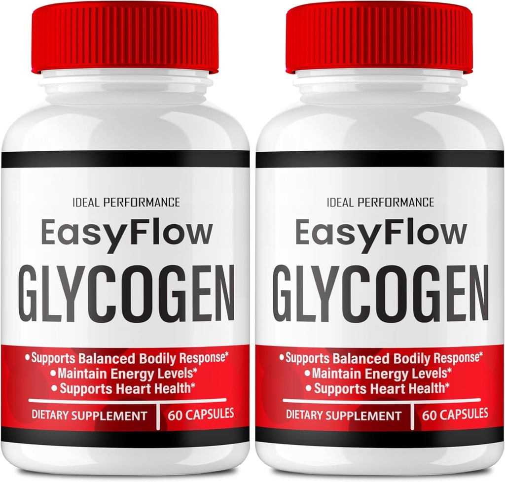 Easy Flow Glycogen Support Capsules - Official Formula Glycogen Support EasyFlow Pills, Easy Flow - Maximum Strength, Glyco Optimizer Pills, Global Health, Easy Flow Capsules Reviews (2 Pack)