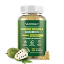 Soursop Graviola Gummies - 2000mg Extra Strength Soursop Leaves Extract, Vitamin C, Zinc & Whole Natural Food for Immunity, Vegan, 60 Gummies