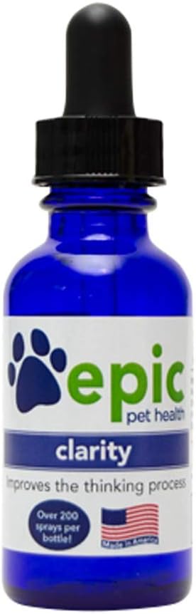 Claridad - Todos los suplementos líquidos naturales para mascotas viejas o pequeñas que mejoran la cognición - fácil de usar - mal sobre la cara y poner en alimentos " agua (Dropper, 2 onzas)