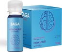 SAGA Relajación Orgánica Zapatos ANTE Contiene Adaptógenos &amp; Mushrooms - Lion's Mane & Kava TEN High Bioavailability & Fast Onset ← Elevate Mood " Reduce Fatigue ¦ Strawberry Cucumber 2oz Shots (12-Pack)