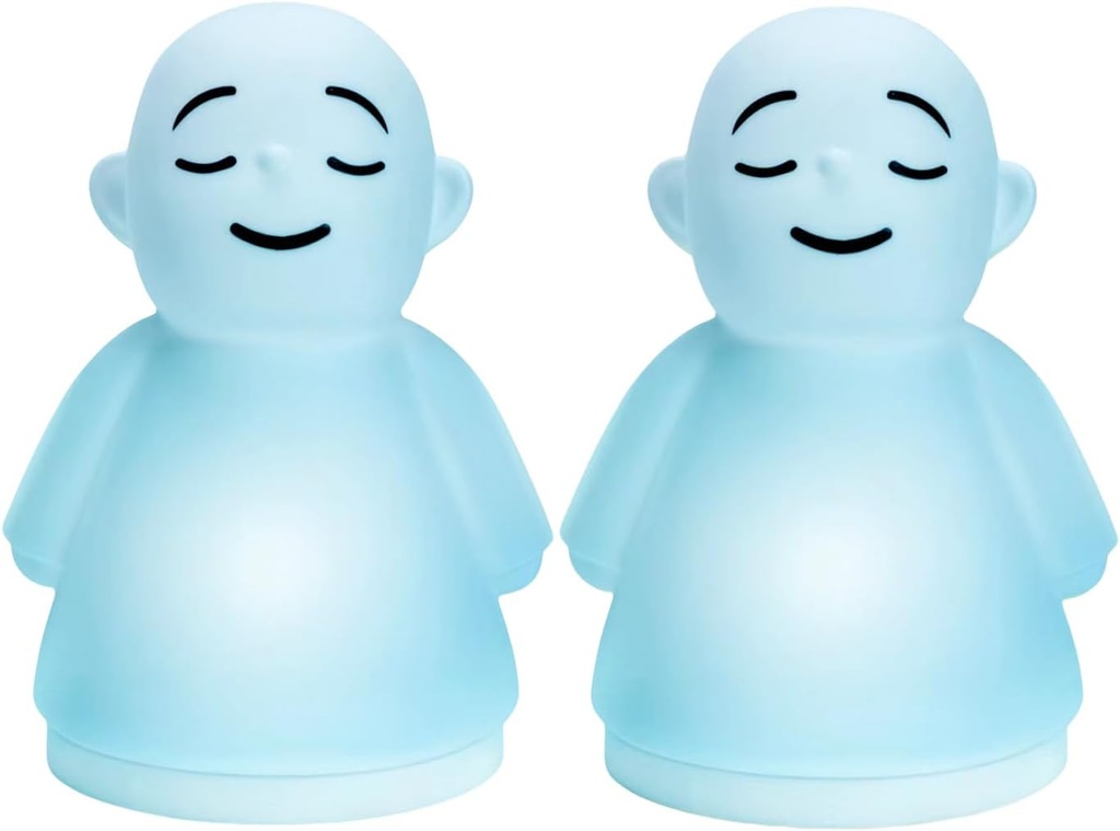 Set of 2 Mindfulness Meditation Anxiety & Stress Relief Tool, Relaxing Items for Adults Kids, Upgraded 2 in 1 Touch Breathing Night Light