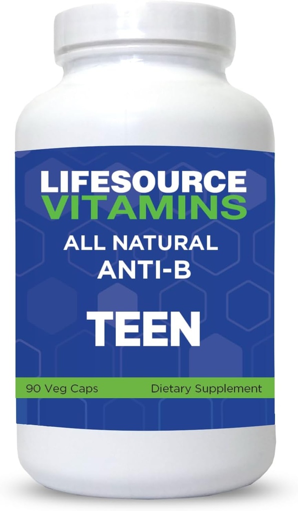 LifeSourceVitamins Teen Support- Anti-B - 90 Caps - Proprietary Formula -LSV, 1 Count (Pack of 1)