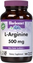 Bluebonnet Nutrition L-Arginine 500mg, Free-Form Amino Acid, Nitric Oxide Precursor*, Soy-Free, Gluten-Free, Non-GMO, Kosher Certified, Vegan, 100 Vegetable Capsules, 100 Servings, White