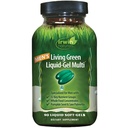 Irwin Naturals Hombres Living Green Liquid-Gel Multi - 70 Nutrientes Esenciales, Vitaminas Full-Spectrum, Alimento integral - Arenal objetivo &amp; Brain Support - 90 Liquid Softgels