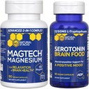 NATURAL STACKS MagTech Magnesium + Serotonin Brain Food Bundle - Supports Relax, Brain Health &amp; a Positive Mood* - 150 Total Capsules
