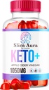 Slim Aura Keto ACV Gummies - Oficial Slim Aura Keto Plus Apple Cider Vinegar 1050MG Advanced Formula Gummys, All Natural Premium Formula, Slimaura Gomitas Reseñas, 60 Gummies por 1 Mes
