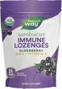 Manera de la naturaleza Sambucus Immune Lozenges, Zinc + Vitamina C, Black Elderberry Extract, USDA Certified Organic, Original Berry Flavored, 24 Lozenges (Packaging May Vary)