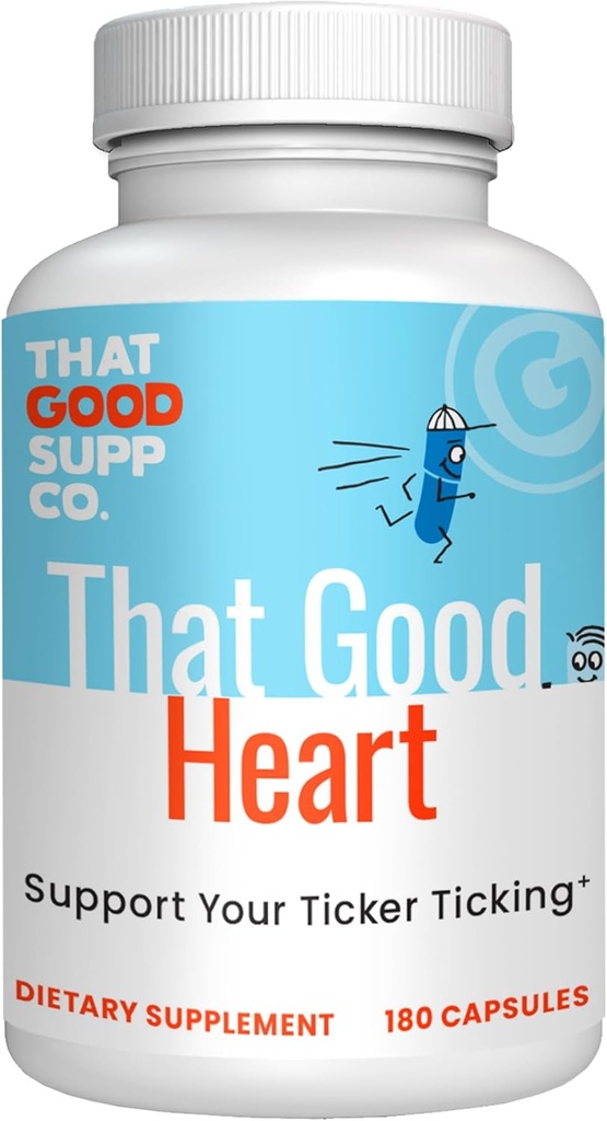 That Good Supp Co - That Good Heart CoQ10 Suplemento Nutricional para Mujeres Hombres - Apoya la Circulación General de Salud y Sangre - Hecho en EE.UU.
