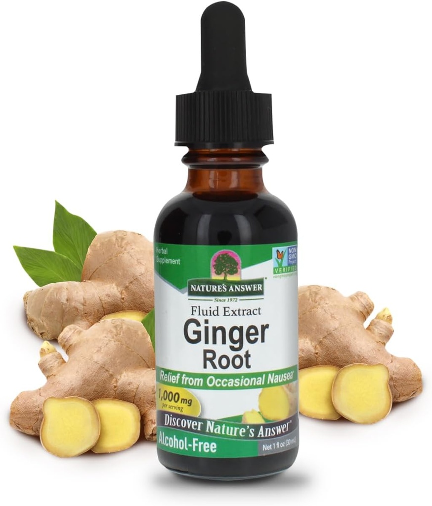 Respuesta de la naturaleza Gorra de jengibre libre de alcohol, 1-Fluid Ounce ← Apoyo inflamatorio
