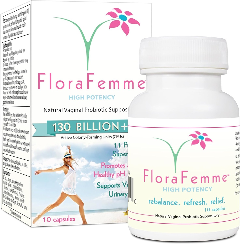 pH Vaginal Probiotics Suppository - Apoya pH Balance de bacterias de levadura para la frescura femenina. Apoya Restauración de Flora Vaginal Saludable " Elimina el olor vaginal