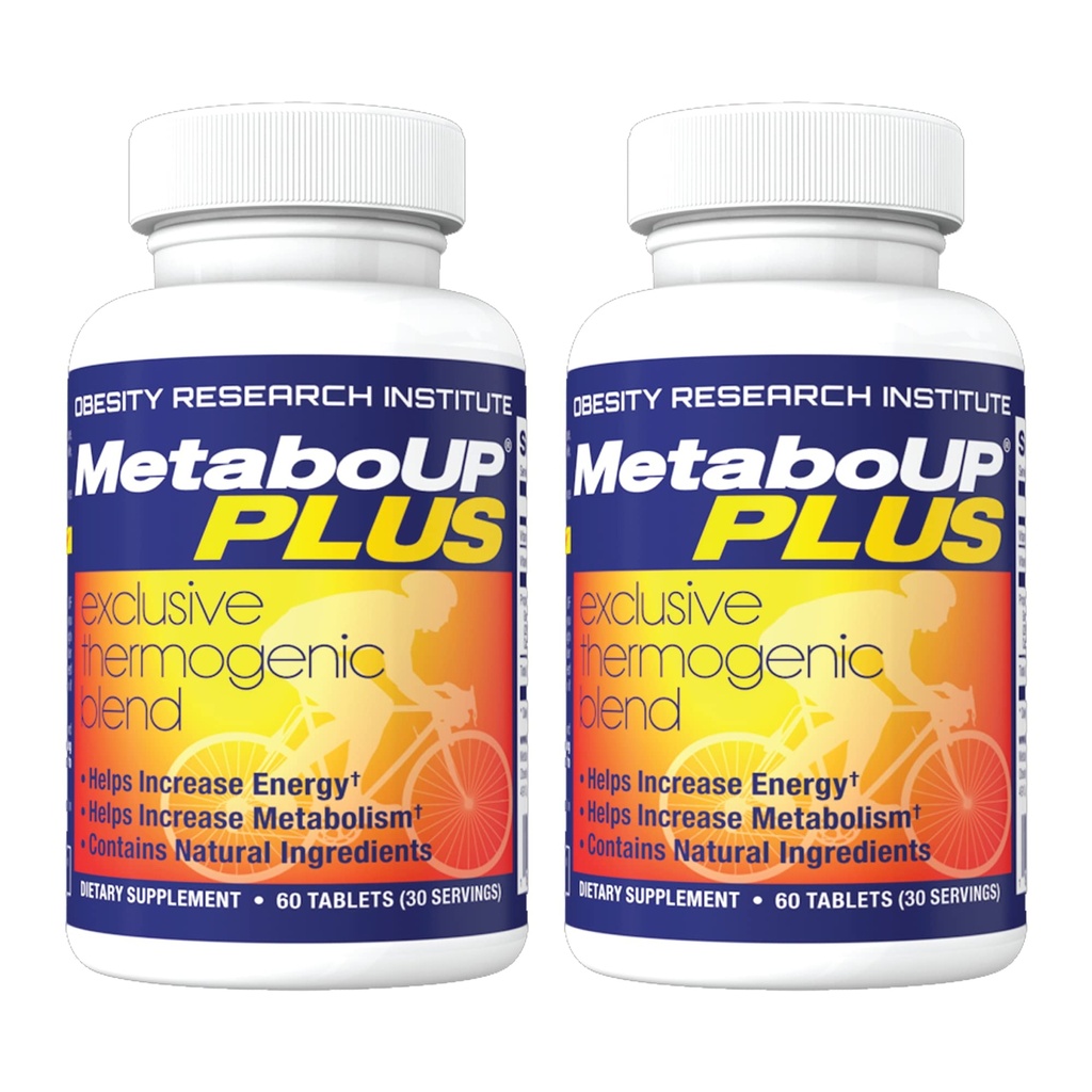 Lipozene MetaboUP Plus - 2 60 Ct Botellas - Píldoras termogénicas de peso - Booster de energía