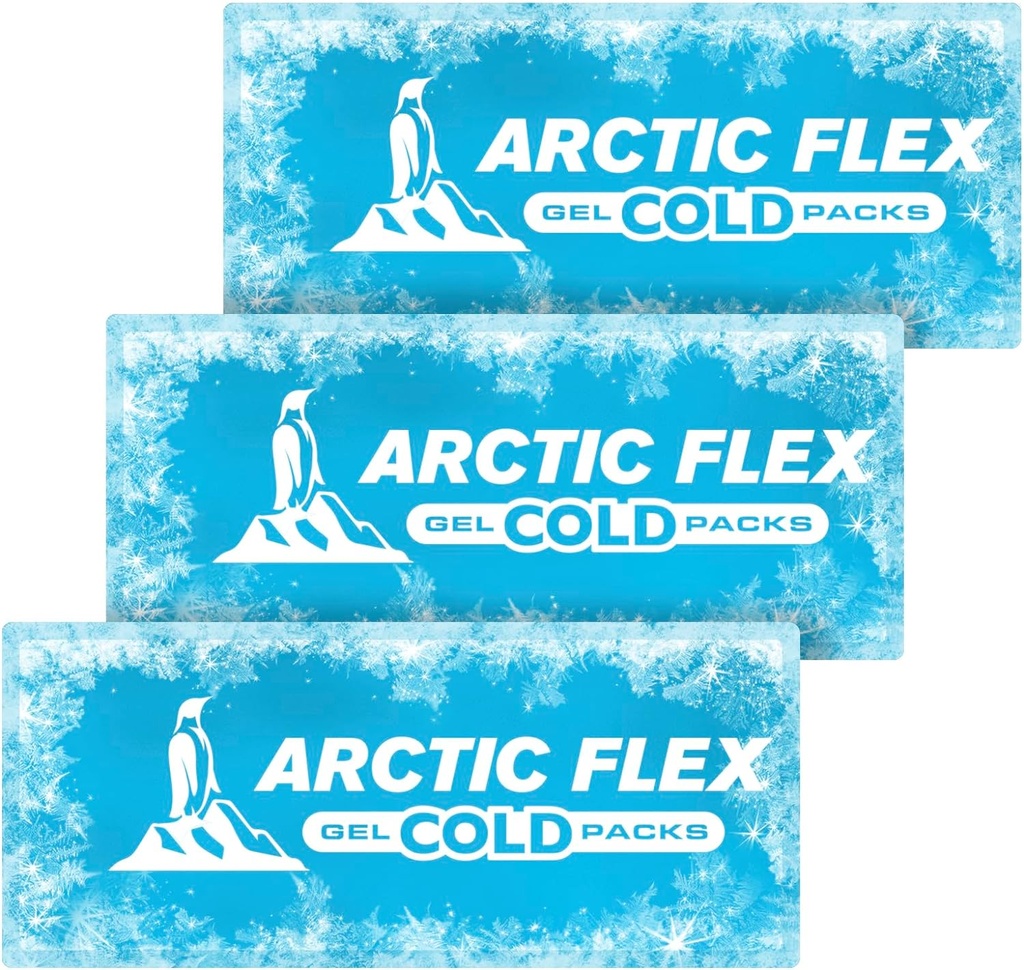 Paquetes de sustitución de gel flexible ártico - tamaño para el freno de hielo de rodilla - Terapia fría y caliente para lesiones, alivio de dolor, hinchazón - para el tejido de compresión reutilizable - para lesiones atléticas, mujeres y hombres