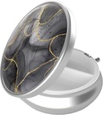 Caja de Píldora, 3 Caja de Medicina de Viajes Portables con Espejo, Compacto y Cuto, Fitos en Final y Bolsillo, Medicina y Organizador de Vitaminas (Black Gold Marble)
