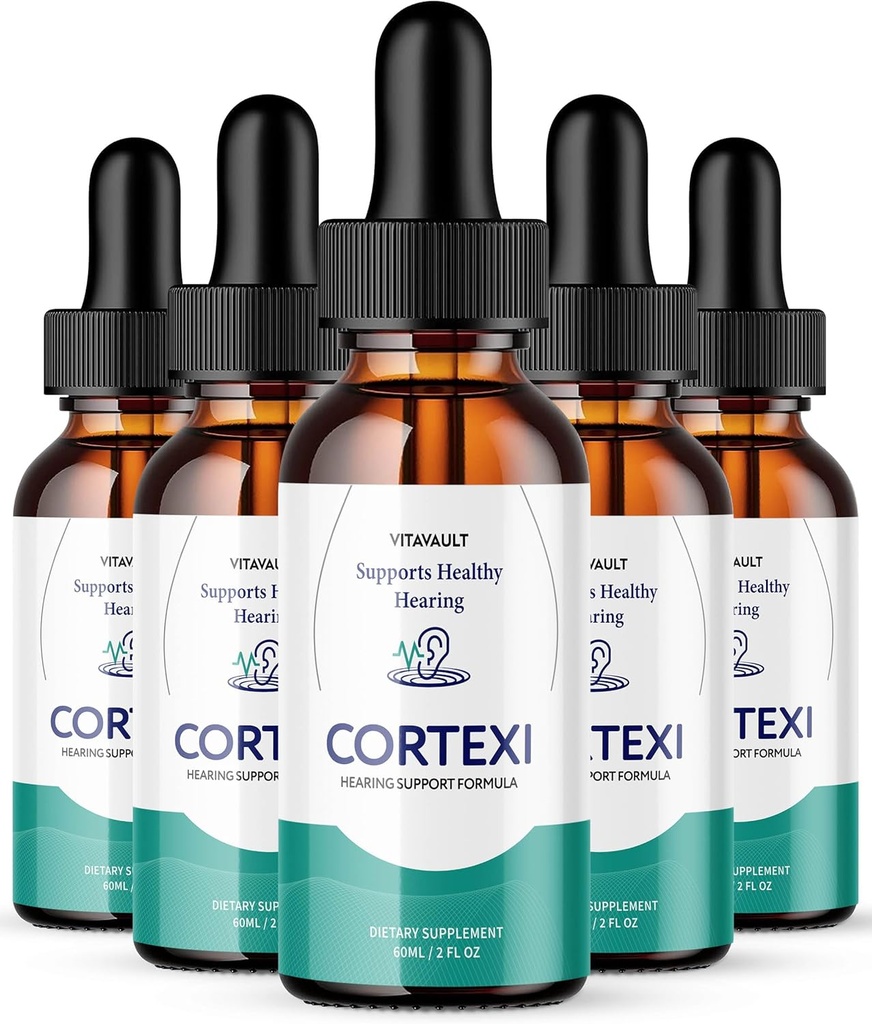 Cortexi Ear Drops - Cortexi Hearing Support Drops, Cortexi Drops, Cortexi Reseñas - Promociona la Claridad Auditoria, apoya el Audiing saludable 5 Packs