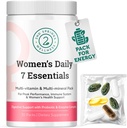 Daily 7 Essentials Women's Vitamin Pack -7 Pack Complete Women's Multivitamin Packet with Energy, Metabolism, Immune System, Female Health Support with Probiotics, More