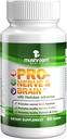 PRO-Nerve " Brain TENIDO Suplemento herbal todo-Natural para la memoria, sistema nervioso, estómago, colon, tracto digestivo, extracto de seno de león clínicamente estudiado, vegano, no fumador, EE.UU. Hecho, 60 tabletas