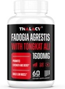 1600mg Fadogia Agrestis Tongkat Ali Suplemento, Fadogia Agrestis Extracto para Hombres con Ashwagandha - Fuerza máxima, 60 Softgels