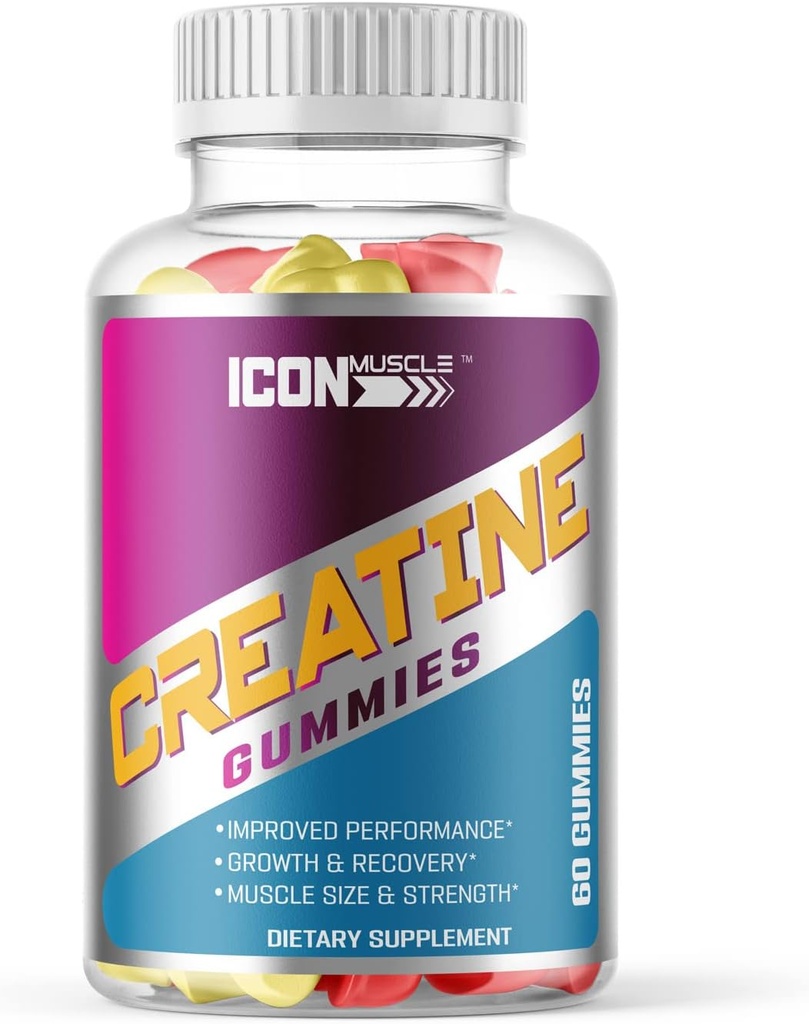 Creatine Gummies | Creatine Monohydrate | Muscle Growth & Strength | Workout Recovery | Natural Flavors