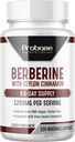 Probase Nutrition Berberine with Cinnamon Extract - Gluten Free and Vegan - 120 cápsulas - 1200 mg por servicio