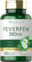 Carlyle Feverfew Capsules 380mg  180 Count ← Tradicional Herb Extract Silencio No Gluten Free