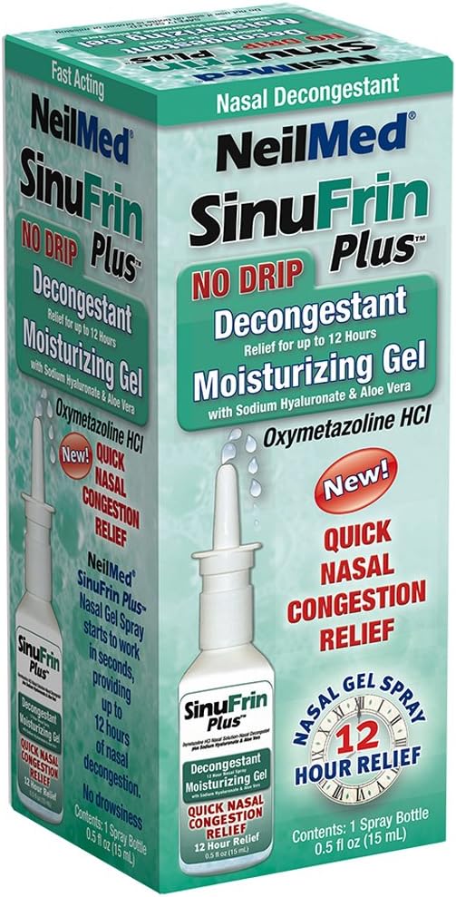 Neilmed Sinufrin Plus Decongestant Moisturizing Gel, 5 Fluid Ounce(Packaging May Vary)