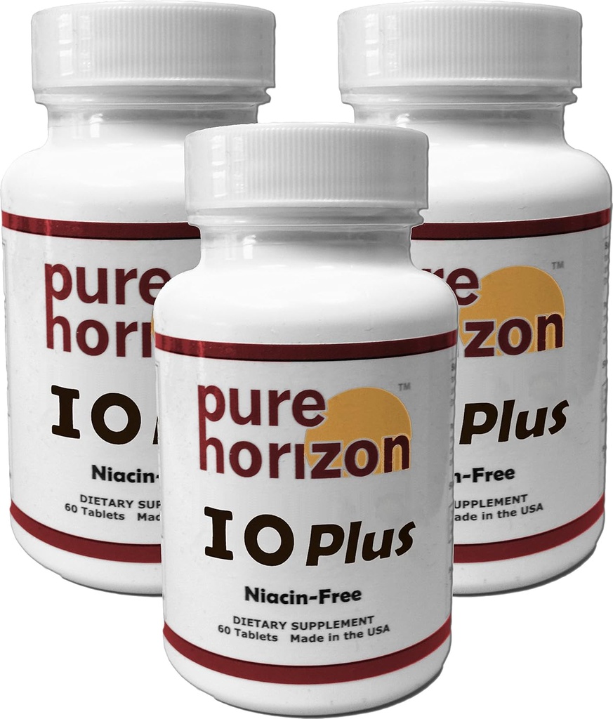 Pure Horizon IOPlus Niacin-Free Iodine Supplement - 3 Bottles…