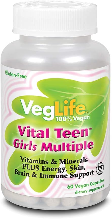 VegLife Vital Chicas Adolescentes Múltiples Veg Cap, 60 Cuenta