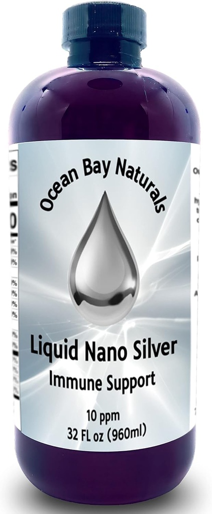 Líquido Nano Plata Silencioso Más Absorbable Que Colloidal Plata Silencio 10ppm  32oz Ámbar PET