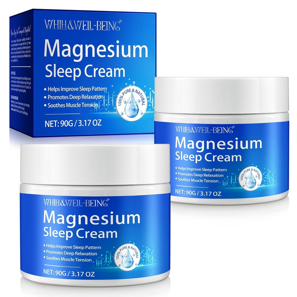 WHLH & WELL-BEING Magnesium Oil for Feet-Topical Magnesium Chloride Cream 2PCS