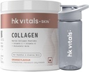 Heal;thKart hk Vitals Marine Collagen Supplement (Orange, 200g) " Sipper Bottle (Grey, 300ml) Combo Pack TENIDO CON Vitamin C " E TENIDOS PARA LA ESFERA Saludable, Pelo " uñas