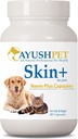 Ayush Pet Neem Plus - Neem Supplement for Dogs, Skin and Coat Support for Pets with Itchy Skin, Herbal Capsules with Triphala y Neem for Gut and Immune Health - 90 Capsules