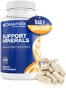 BioMatrix Suplemento Mineral para Hombres y Mujeres, Minerales Chelated ← Libre de Hierro, Calcio, Magnesio, Cobre, Zinc, Vitamina D, Iodine ← Veggie Caps, 30-Day Supply