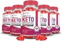 Laboratorios Justificados (5 Pack Keto Drops Keto ACV Gummies Extreme 2000MG Keto Drops Keto Gummies Advanced Fórmula Apple Vinagre de sidra con granada de remolacha Juice Powder B12 Vegan No GMO 300 Gummys