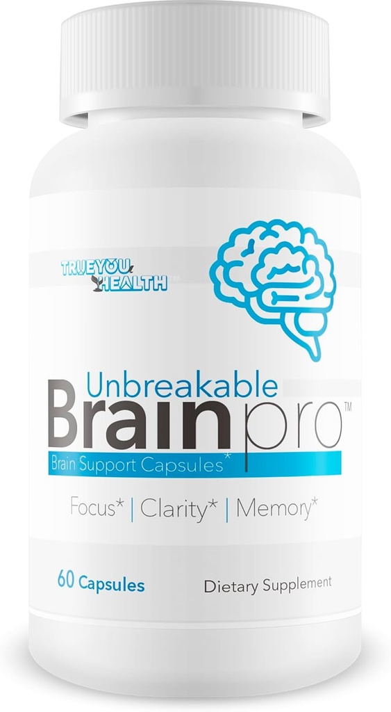 Unbreakable Brain Pro - Nuestro Mejor Suplemento de Apoyo al Cerebro - Soporte de Memoria del Cerebro Premium - Apoyo Natural a la Salud del Cerebro - Apoyo al Cerebro para Hombres - Suplementos de Apoyo al Cerebro para Memoria y Focus