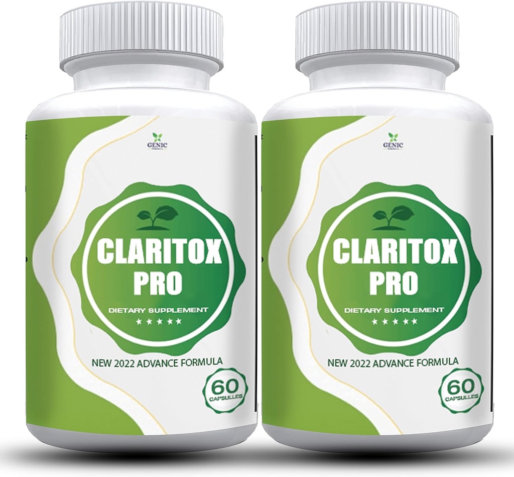 Cápsula de Claritox Pro para el Suplemento de Apoyo Vertigo 2 Packs
