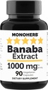MONOHERB Banaba Extracto 1000 mg - 90 cápsulas vegetarianas - 2% ácido corosolico