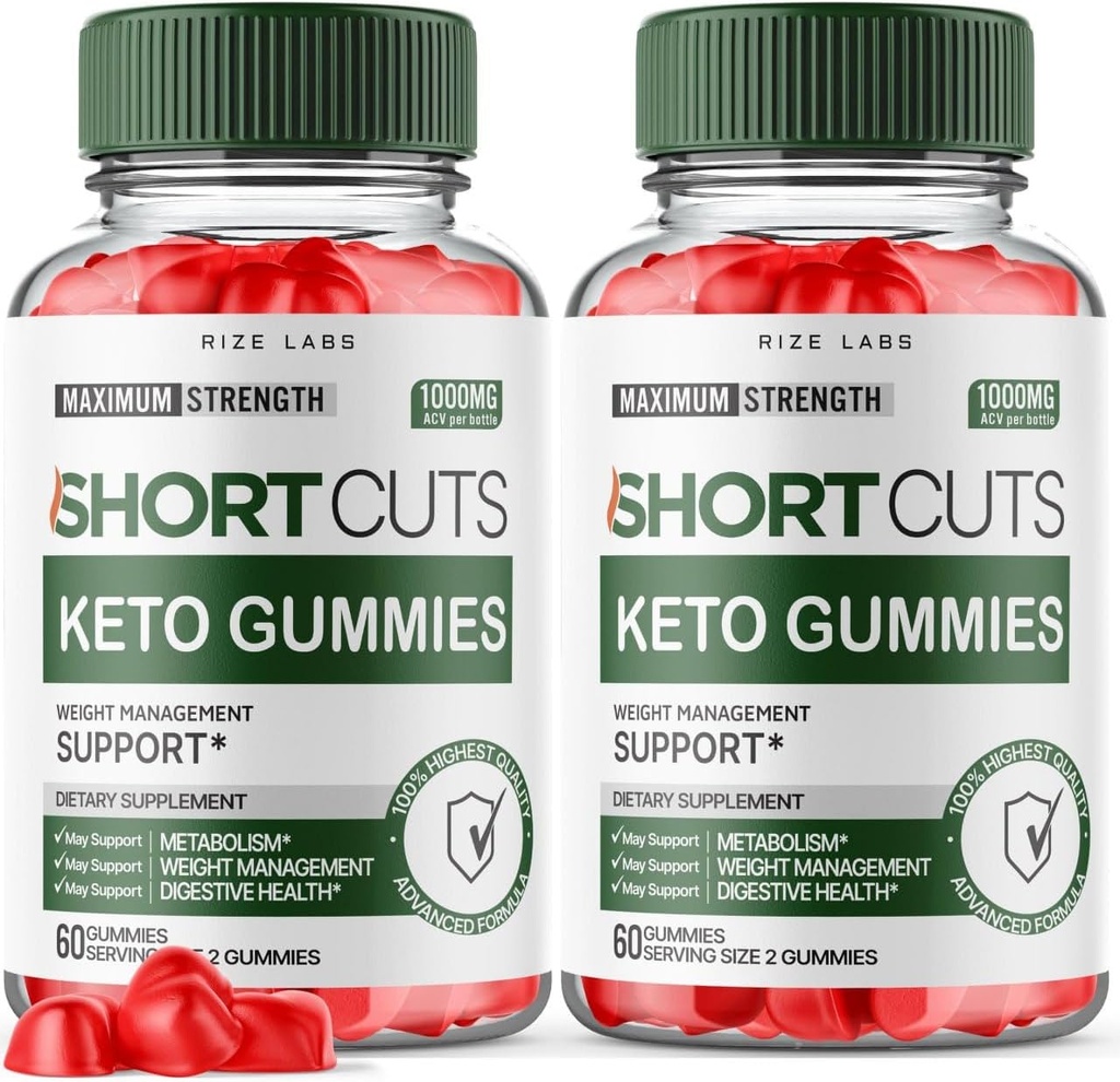 Atajos de laboratorios Keto Gummies, Atajos Keto para Pérdida de Peso Avanzada, Atajos Keto ACV Suplemento para Energía y Metabolismo, Atajos Gomitas Revisión (120 Gummies) (Pack de 2)