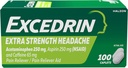 Excedrin Extra Strength Pain Relief Caplets – Headache Relief – 100 Con