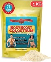 BodyBoost Colostrum Whole, 100% Bovine Colostrum Powder, Immune Booster Suplemento con Inmunoglobulina &amp; Lactoferrin,Grass Fed Colostrum, Gut Health &amp; Muscle Growth, Diverse Intake, 1 kg, 35 oz