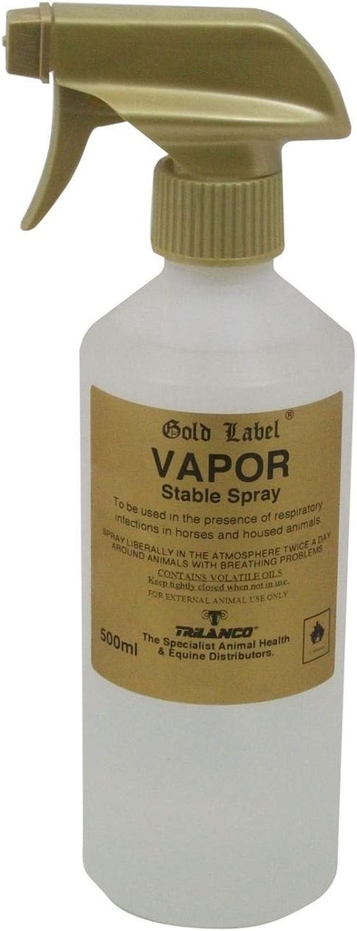 Vapor, etiqueta de oro, ayuda respiratoria para caballos, 500 ml