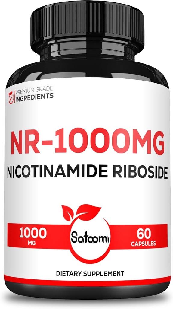 Satoomi NAD Nicotinamide Riboside - NR 1000mg Suplemento - 60 Cuenta por 30 días
