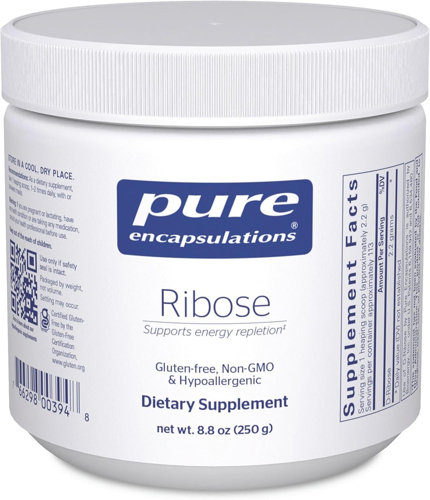 Pure Encapsulations Ribose ← Hypoallergenic Supplement with Rapid Energy Repletion for Intense Exercise TEN 8.8 Ounces