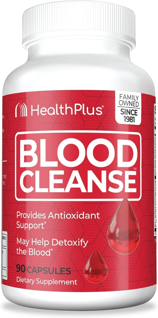 Salud Plus Sangre Limpio - Suplemento dietético - Ingredientes herbarios naturales libres (90 cápsulas, 45 piezas)