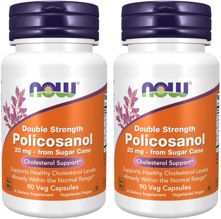 Ahora Comida Policosanol Doble Fuerza, 90 cápsula vegetal (Pack de 2)