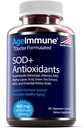 Antioxidantes de SOD Complejo Suplemento de envejecimiento saludable - 400 mg de dismutase de superóxido - Ácido lipoico alfa - L-Arginina - Lysina - Vitamina A - Vitamina E para cápsulas Immune Support-60