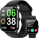 Smart Watch, Smartwatches para Hombre Mujer, 1.85" HD Fitness Tracker (Respuestas / Llamadas de juego), 120+ Sport Modes, Heart Rate/Sleep Monitor, IP68 Waterproof Fitness Watch, Smartwatch para Android iOS